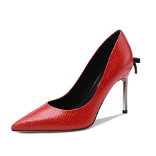 2019 High Heel Bridal Women's Pumps Red Leather stiletto x19-c192 Ladies Wedding Bride Shoes Heels for women